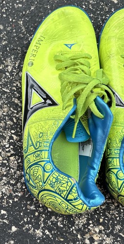 PIRMA IMPERI DISEÑO AZTECA FÚTBOL FÚTBOL TACO CÉSPED SIN CLAVOS VOLT AZUL NEGRO 9.5 - Imagen 10 de 24