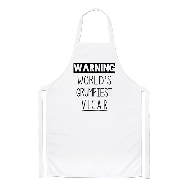 Warnung Worlds Grumpiest Vicar Koch SchüRze Gott Worlds Best Geburtstag Kochen-image