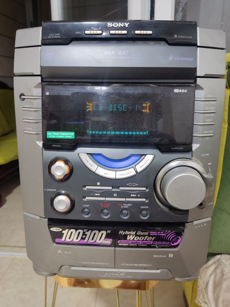 Sony MHC-BX7 Stereo CD Player Deck Cassette Radio Read the