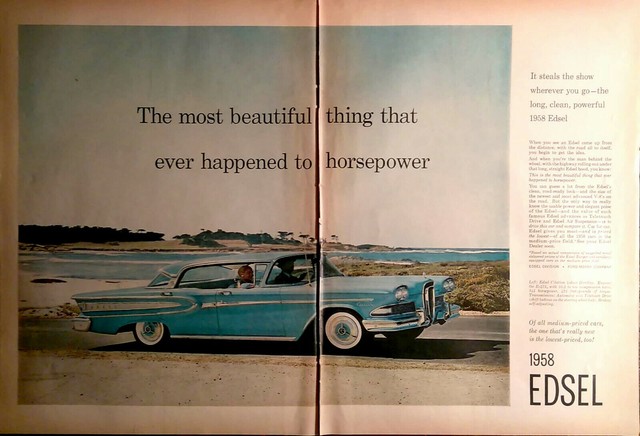 Vintage Print Ad 1958 Edsel Citation 4 Door Hardtop