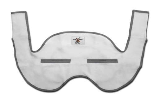 Toalla de bicicleta Happy Moose para bicicleta de pelotón + (blanca con borde gris) - Imagen 1 de 4