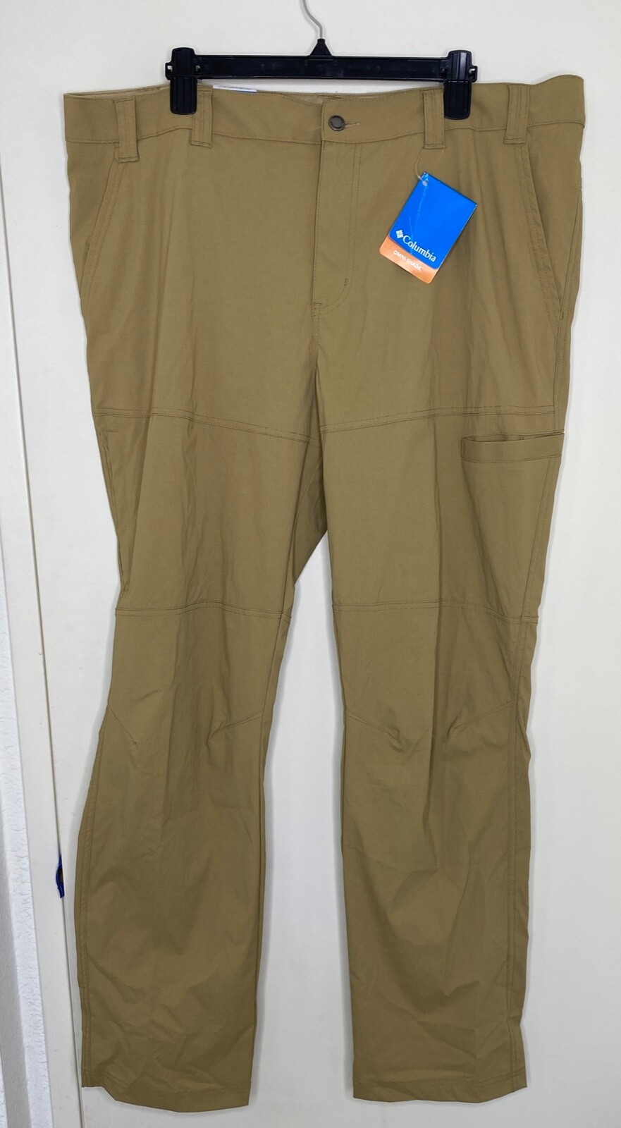 Columbia Kestrel Trail Pants Mens Omni Shade Tan Cargo Hiking Size