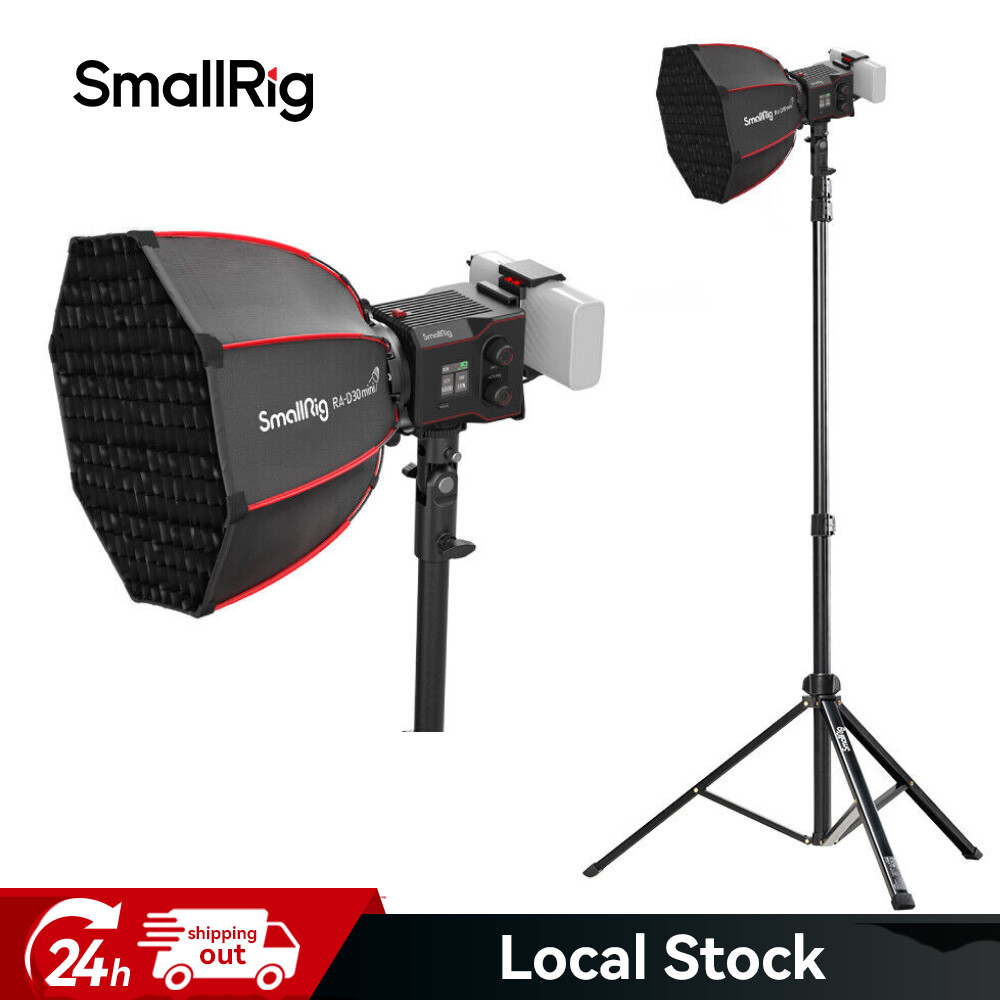 SmallRig RC 60B Bi-Color COB Led Video Light + Light Stand + Parabolic Softbox