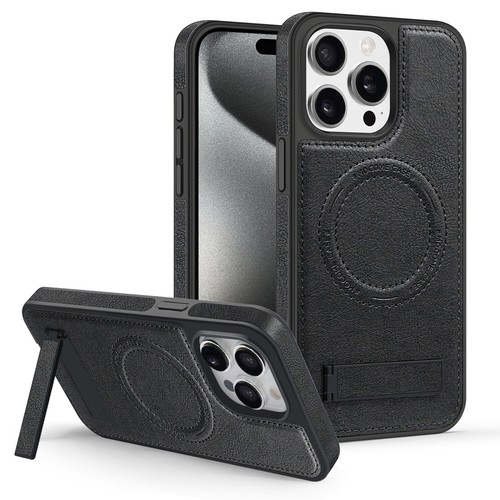 Funda rígida trasera de cuero PU con soporte magnético para iPhone 16 Pro Max 16E 15 13 12 11 - Imagen 11 de 77