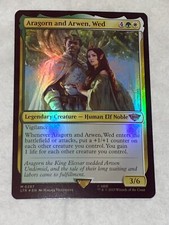 aragorn and arwen mtg card Magic The Gathering - The Lord of the Rings - Tales of Middle-Earth -  Aragorn and Arwen, Wed (Extended Art Card) main image 1