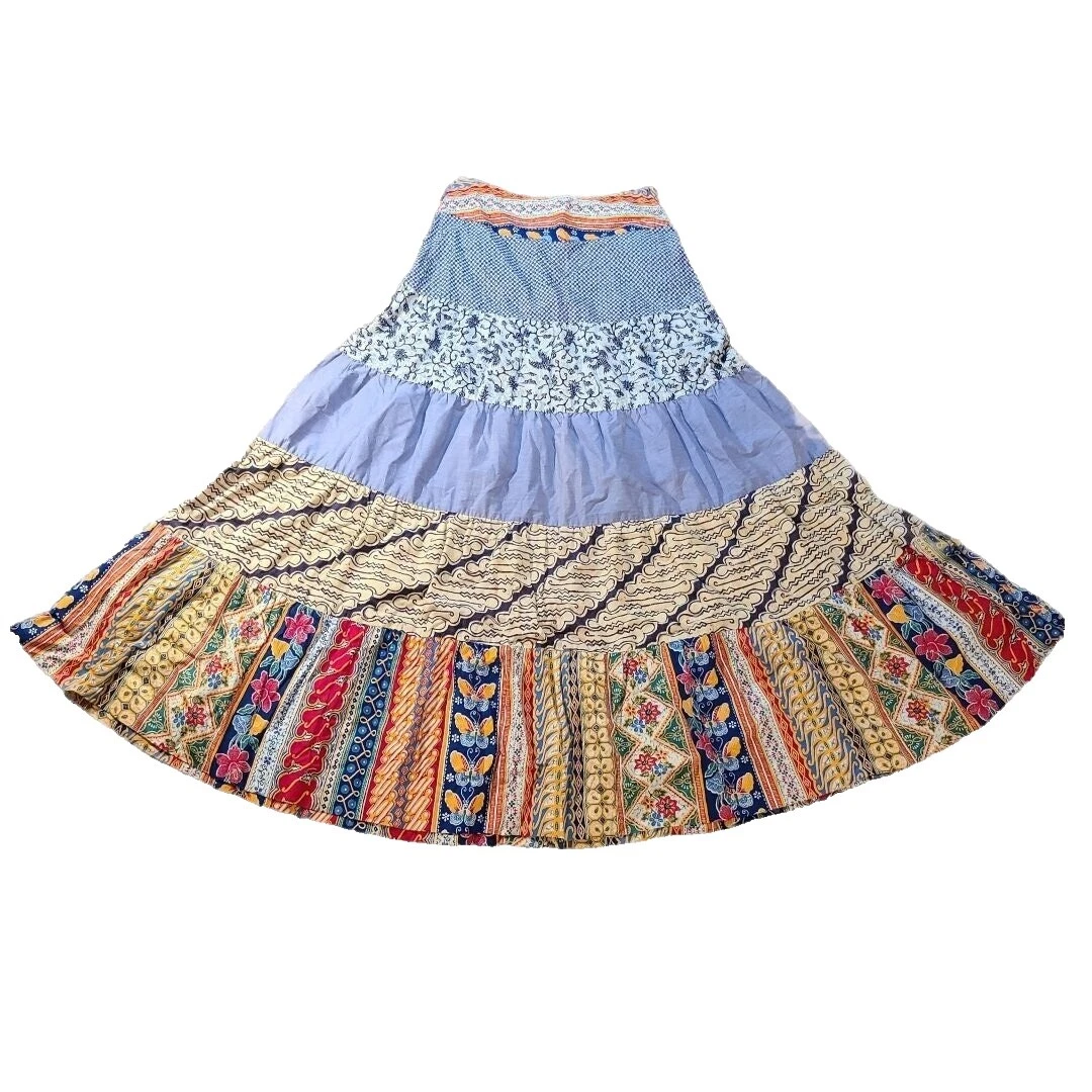 Faldas vintage hippie de algodón para mujeres