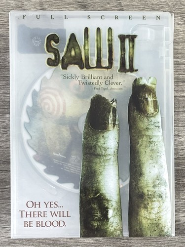 Saw & Saw II DVD’s Semi-Opaque Cases Full Screen Tobin Bell Horror Mystery - Picture 6 of 8