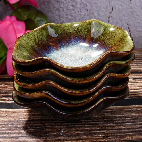 Japanese Soy Sauce Dishes Vintage Ceramic Dipping Sauce Dish Bowl Set Of 5 Asian - Picture 3 of 7