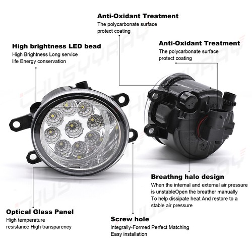 Pair LED Fog Lights FOR Toyota Tacoma 4Runner Tundra RAV4 2012-2021 Driving Lamp - Picture 20 of 22