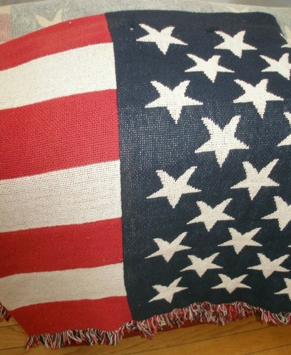 Amerikanische Flagge Überwurfdecke USA Flagge DRUCK parotisch DEKORATIVES ZUBEHÖR Neu - Bild 3 von 4