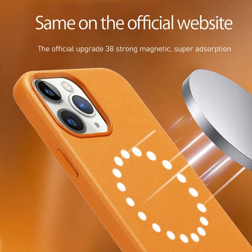 Echtes Leder Magnetisch Magsafe1 Schutzhülle HandyHülle Für iPhone 14 13 Pro Max - Bild 7 von 17