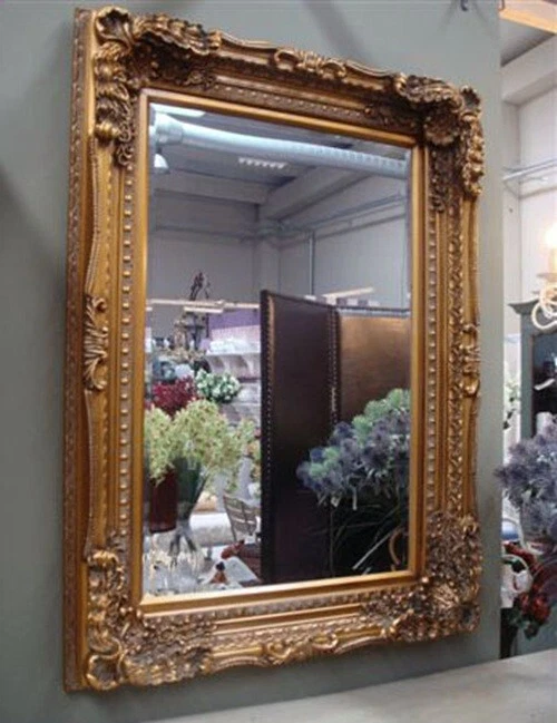 ESPEJO DE MADERA EN DORADO. 120 X 90 CMTS. MOD. LOGROÑO - Imagen 4 de 4