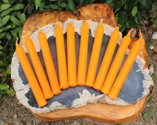 Lot of 10 x 6" Taper Spell Candles: ORANGE (Pagan Wicca Altar Household)