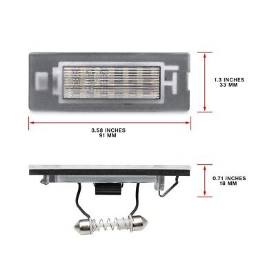 6500K superweiße LED-Kennzeichenleuchte Tag Lampe für Fiat Panda Typ 169  312/319