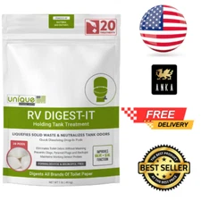 Unique RV Digest-It Holding Tank Treatment - 20 Drop-In Pod Treatments Free Ship