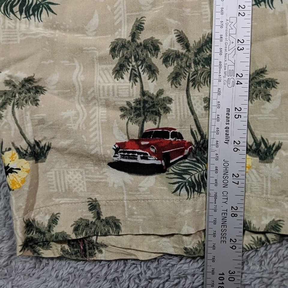 Camisa Hawaiana Tropical Vintage Knightsbridge Coches Clásicos Palmeras Talla XL Foto 4 de 4