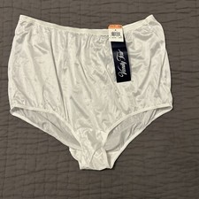 New Vanity Fair Nylon Granny Panty Panties 15812 Sz 10 50 Sissy White