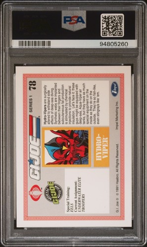 TECHNO-VIPER 1991 Impel G.I. JOE #76 GEM MINT PSA 10 {POP 3} - Picture 2 of 2