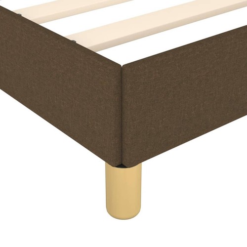 Bettgestell mit Kopfteil Dunkelbraun 80x200 cm Stoff - Bild 8 von 11