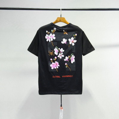 Sommer neu OFF klassisches gelbes Band Pfeil Kordon T-Shirt Trend
