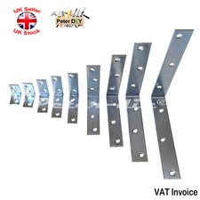 ANGLE BRACKET Corner Brace 25-150mm 9 Sizes Mending Galvanised Silver