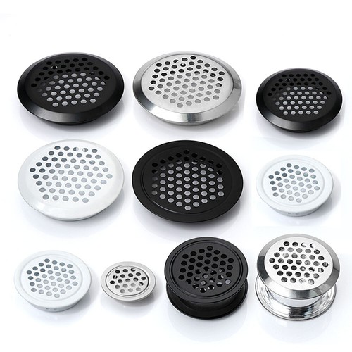 19-80mm Stainless Steel Round Air Vent Grille Cover Cabinet Wardrobe Ventilation - Picture 1 of 54