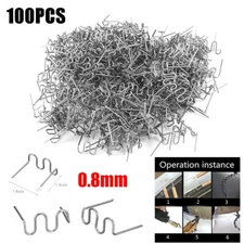 100 Pcs Hot Stapler Wave Staples Welder Gun Car Plastic Fender Bumper Repair Kit