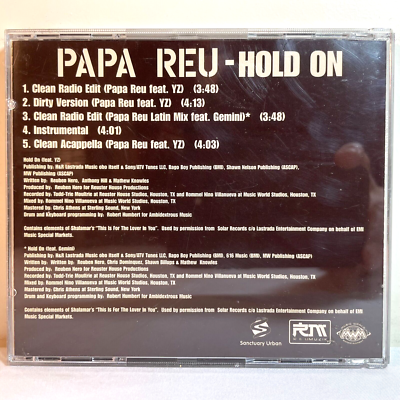 PAPA REU: HOLD ON (CD) Promo Single - Hip-Hop, Rap, Gangsta Rap | eBay