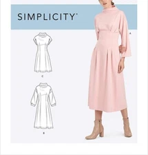 Simplicity Sewing Pattern 9174 10743 Knit Dress Misses Size 6-14