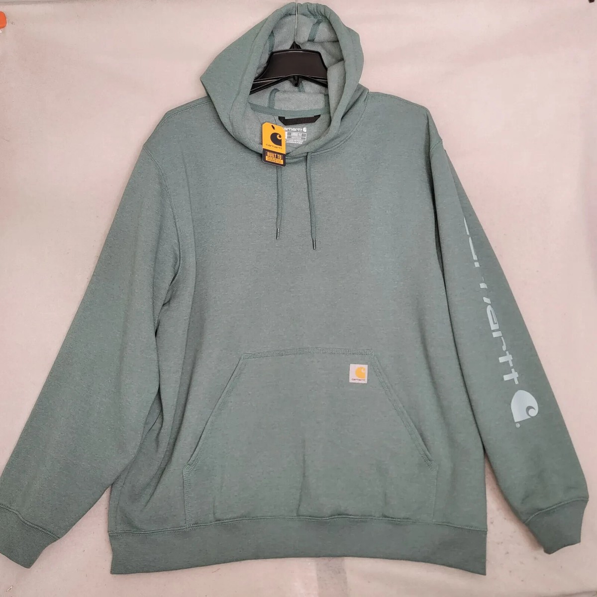Carhartt Hoodie Mens 2XL XXL GREEN SWEATSHIRT OUTDOOR Midweight