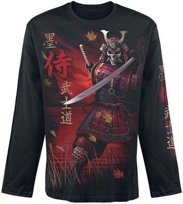 Spiral Langarmshirt Herren Samurai schwarz Gothic, Horror, Rockwear