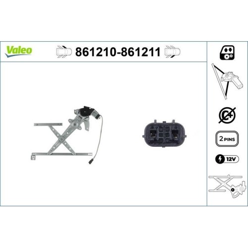 1X Fensterheber Valeo 861210 Passend FüR Honda-image