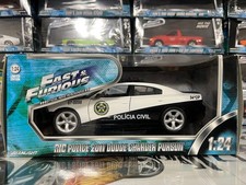 Fast & Furious RIO Police Charger 1/24 Greenlight Opened Display