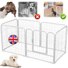 Foldable Metal Exercise Playpen for Dogs,Indoor Pet Pen Puppy Pen Dog Fence UK