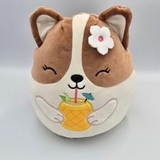 Flip A Mallows Squishmallow Maui  Regina Pineapple Dog Plush Reversible