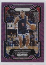 2024-25 Panini Prizm Draft Picks Purple Wave Prizm Keshad Johnson #66 8d4