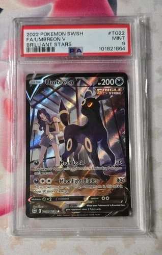 PSA 9 MINT 2022 POKEMON SWORD & SHIELD BRILLIANT STARS TG22 FULL ART/UMBREON V