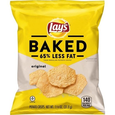 Lay's Regular Baked Potato Chips, 1.125 Count, 64 Per Case