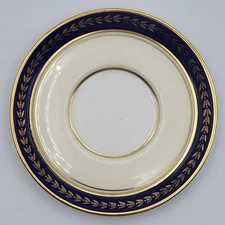 Aynsley Demitasse Saucer Espresso Saucer White & Blue with Gold NO CUP