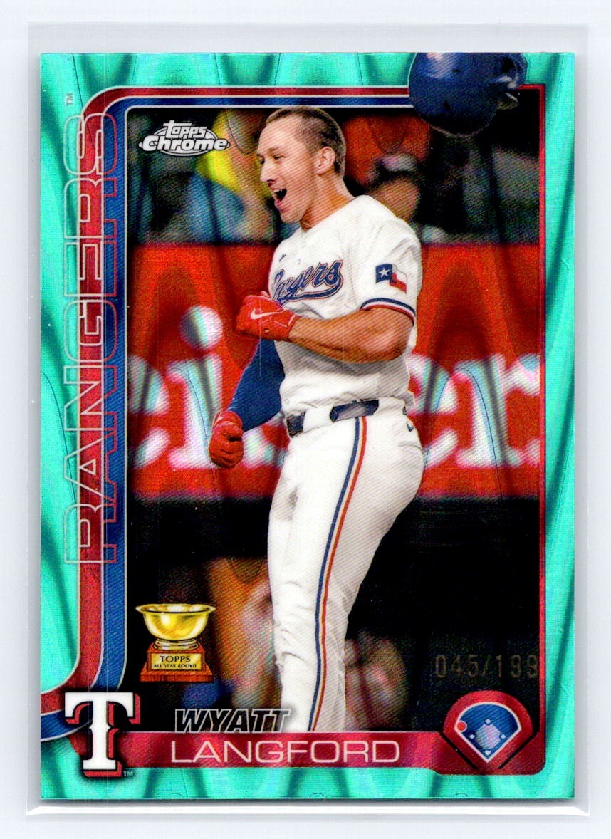 2025 Topps Chrome #68 Wyatt Langford Aqua Lava Refractors #/199