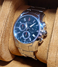 Bulova Accutron Quarzo Cronografo Tachimetro Data Quadrante Nero 43mm 50m Zaffiro