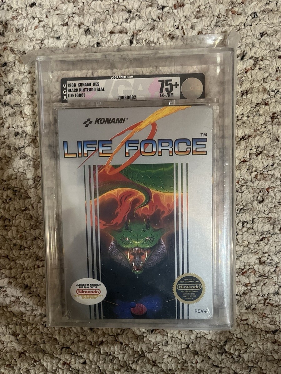 Life Force NES VGA 75+ EX+/NM Black Seal Factory Sealed Konami