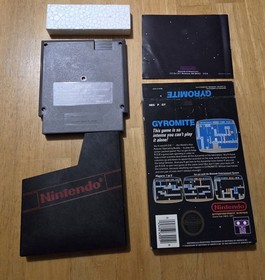 Gyromite (Nintendo NES, 1985) CIB Black Box 5-Screw Hangtab, Tested