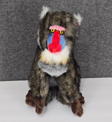 Fiesta Sitting Mandrill Baboon Plush Realistic Jungle Animal 12  Stuffed Monkey