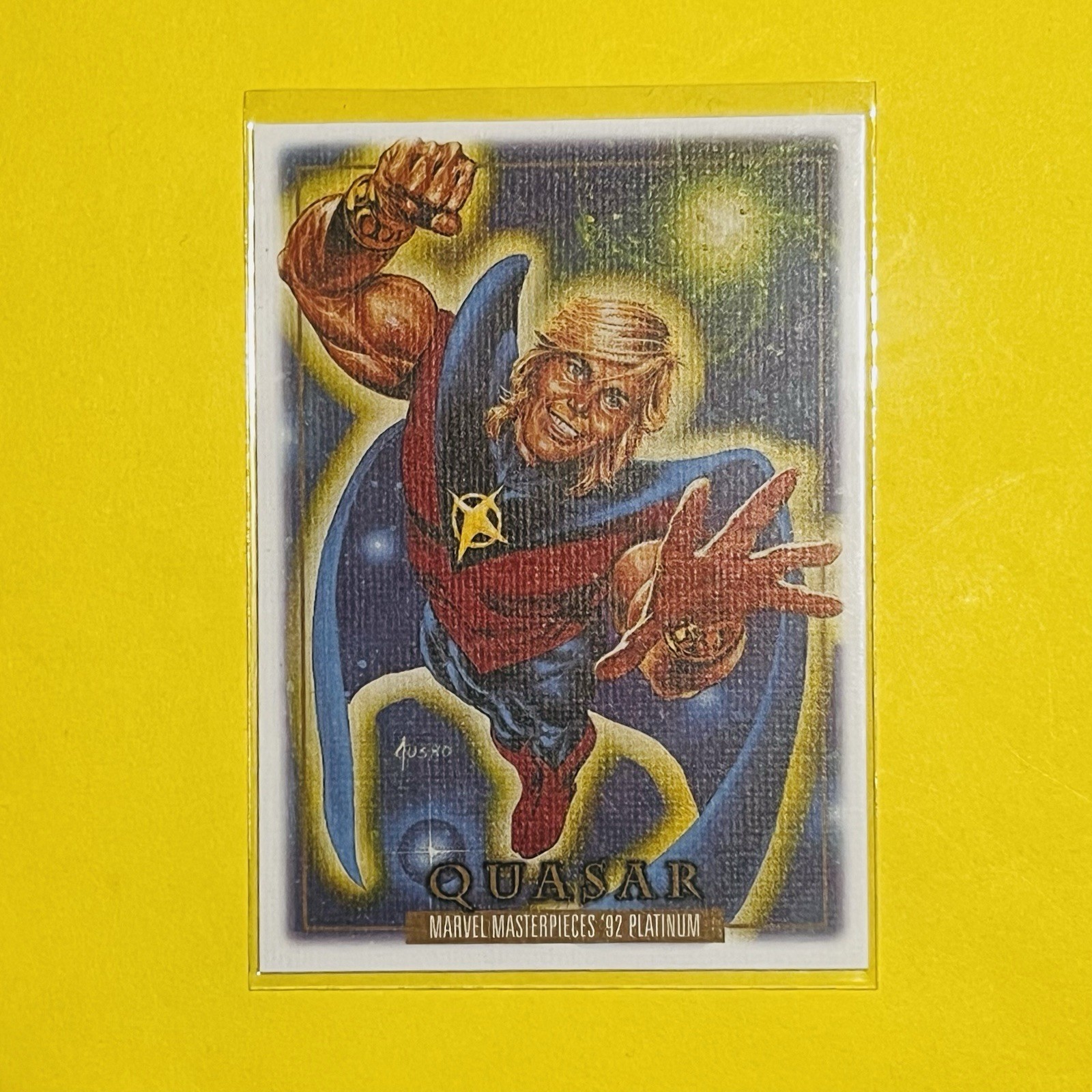 2024 Upper Deck Marvel Masterpieces ’92 Platinum Quasar Canvas #72 Card