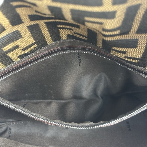 Echte FENDI Mamma Baguette Tasche Zucca FF Logo Handtasche Leder Canvas braun Tasche - Bild 22 von 24