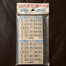 Vintage Luck Brand Bingo Card Sheets Pad, 150 sheets New in Pkg. Newsprint