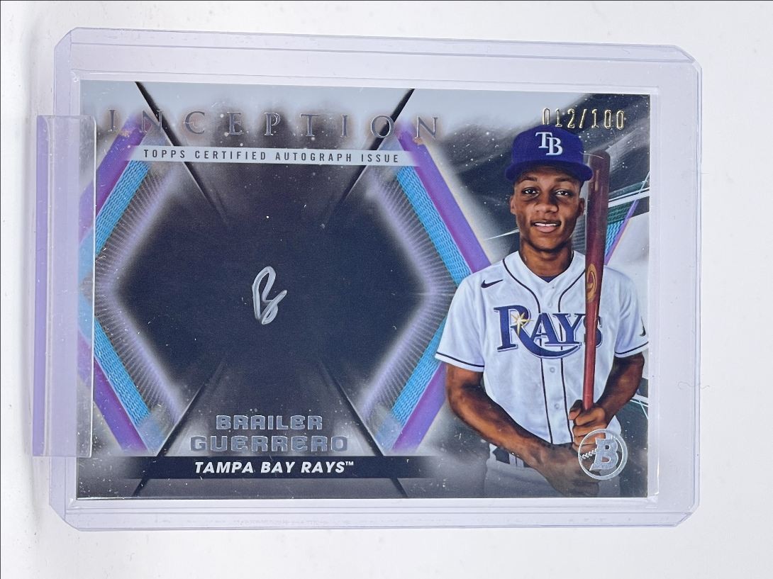 BRAILER GUERRERO 2023 BOWMAN INCEPTION SILVER SIGNINGS RAYS AUTO /100 Q4034