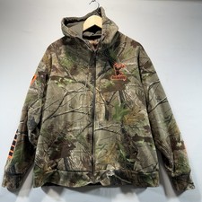 Realtree Men s Camo Bucked Up Hoodie Sweatshirt Size XL Orange Hunting