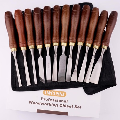 Craftsmanship Elevated: 12-Piece Chisel Set with Walnut Handles & Storage Case - Picture 10 of 10